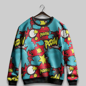 Pop POW All-Over Print Sweatshirt
