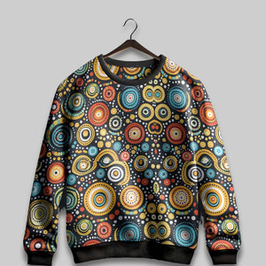 Awaken Your Mandala All-Over Denim Print Sweatshirt