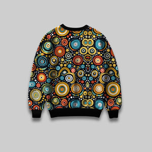 Awaken Your Mandala All-Over Denim Print Sweatshirt