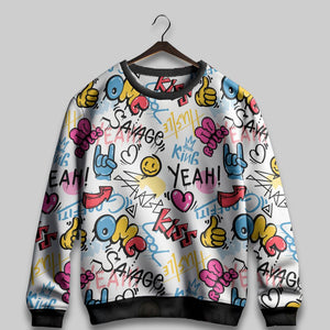 Bold Attitude All-Over Print Sweatshirt