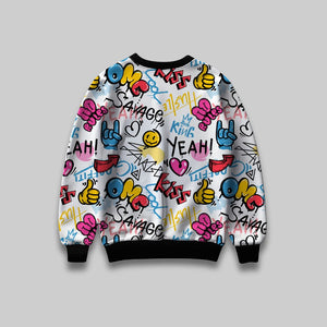 Bold Attitude All-Over Print Sweatshirt