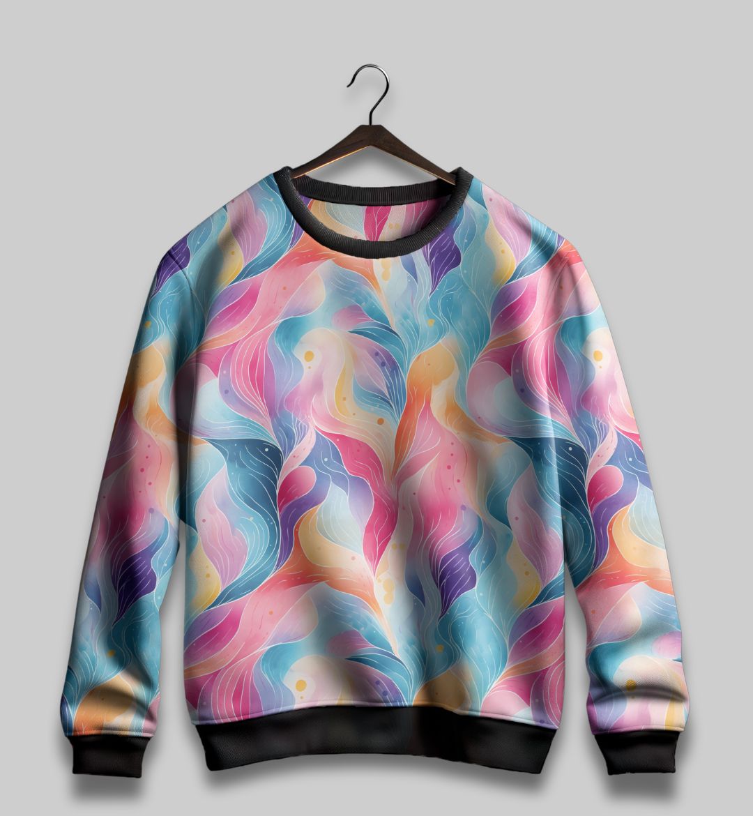 Lush Ripples All Over Print Sweatshirt