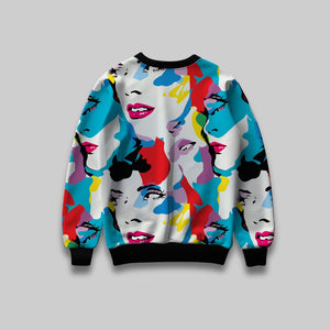 Pop Art Muse All Over Print Sweatshirt
