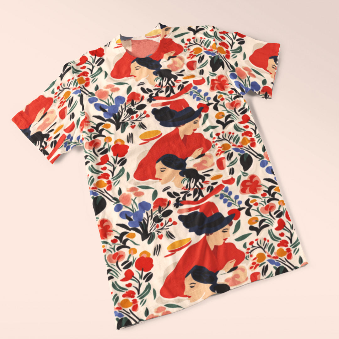 Floral Fantasy Women's Printed T-Shirt