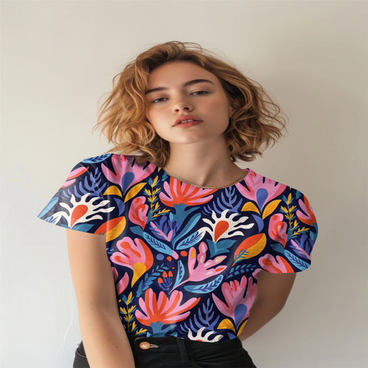 Garden-Inspired Elegance Women's All-Over Floral Tee