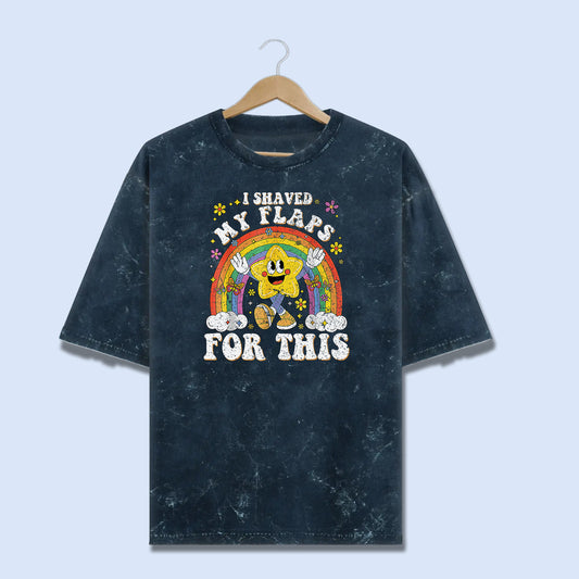 Flaps Out, Sass On Acid Washed Oversized Tee