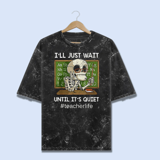Silently Bold – Oversized Acid Wash Statement Tee