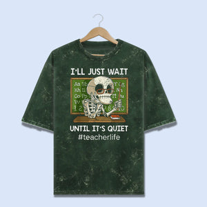 Silently Bold – Oversized Acid Wash Statement Tee