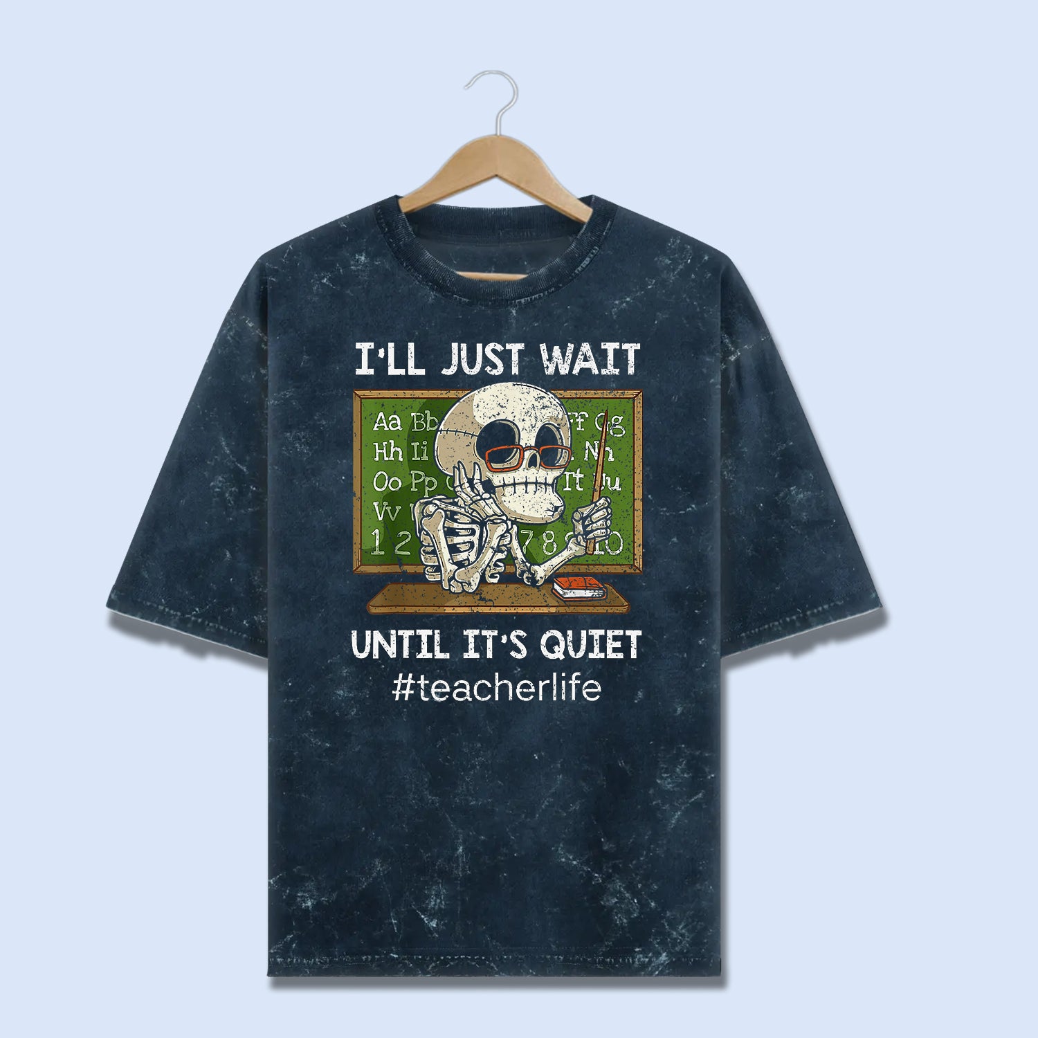 Silently Bold – Oversized Acid Wash Statement Tee