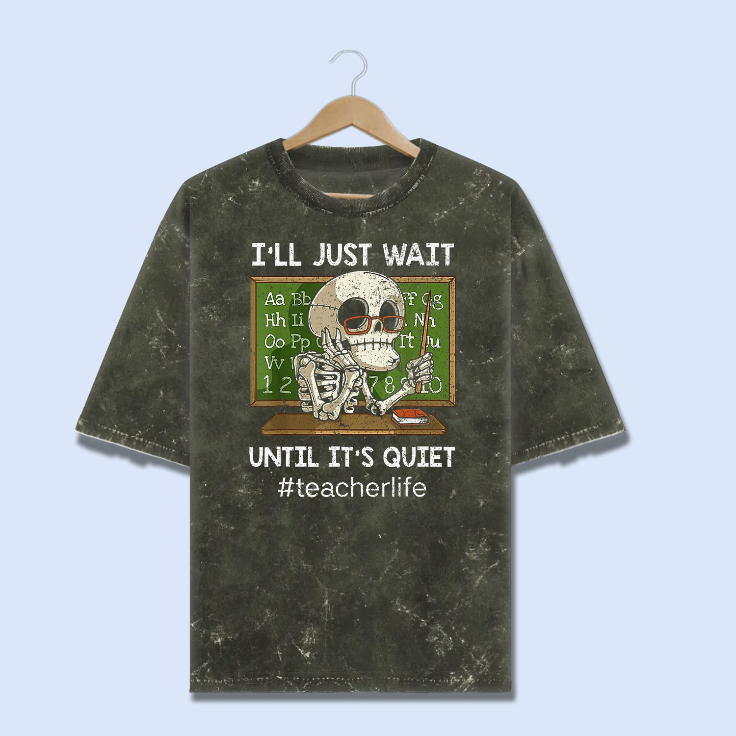 Silently Bold – Oversized Acid Wash Statement Tee