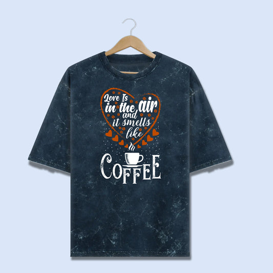 Peace, Love & Coffee Washed Oversized Tee