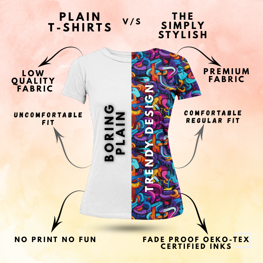 Floral Fantasy Women's Printed T-Shirt