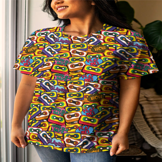 Retro Cassette tape Pop Art Women's Printed T-Shirt