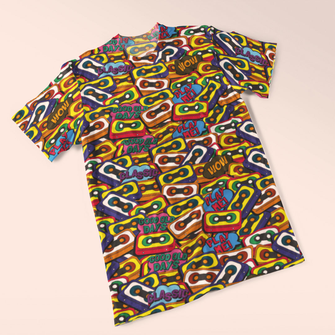 Retro Cassette tape Pop Art Women's Printed T-Shirt