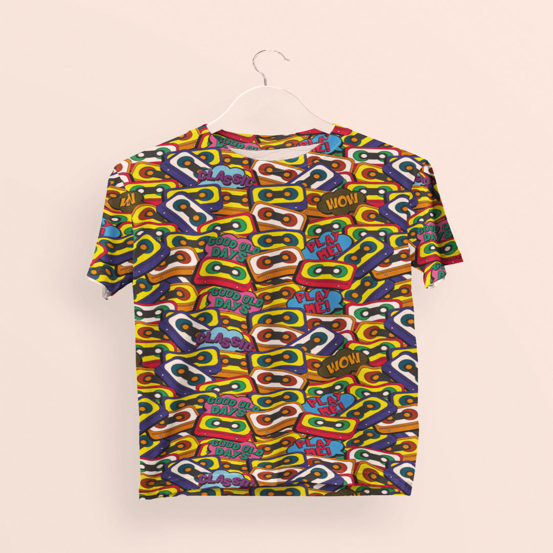 Retro Cassette tape Pop Art Women's Printed T-Shirt