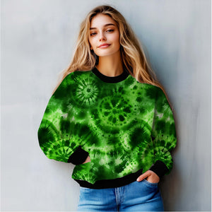 Forest Mist Tie-Dye All Over Print Sweatshirt