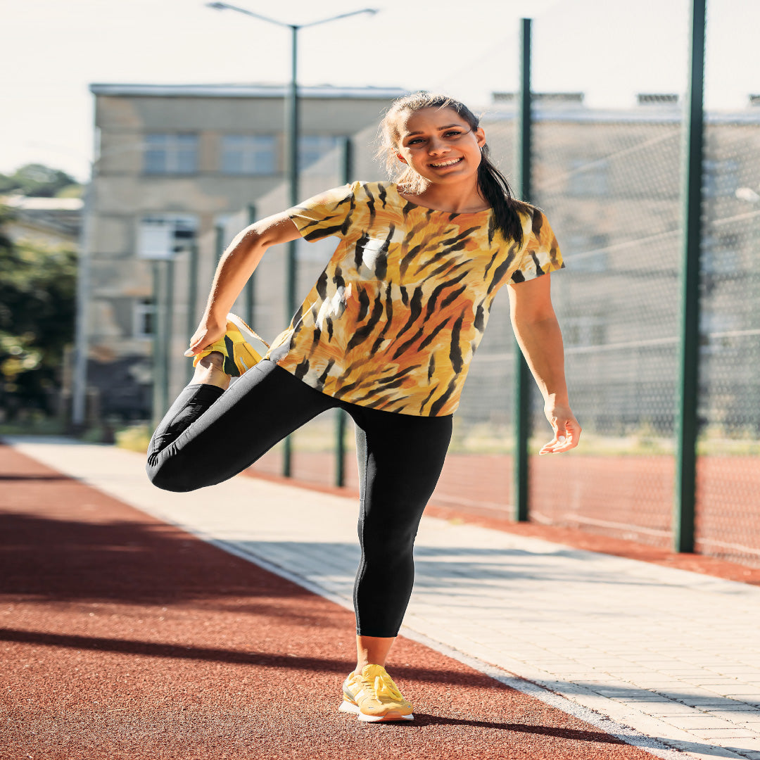 Tiger Print Women's All Over Printed T-Shirt