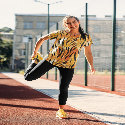 Tiger Print Women's All Over Printed T-Shirt