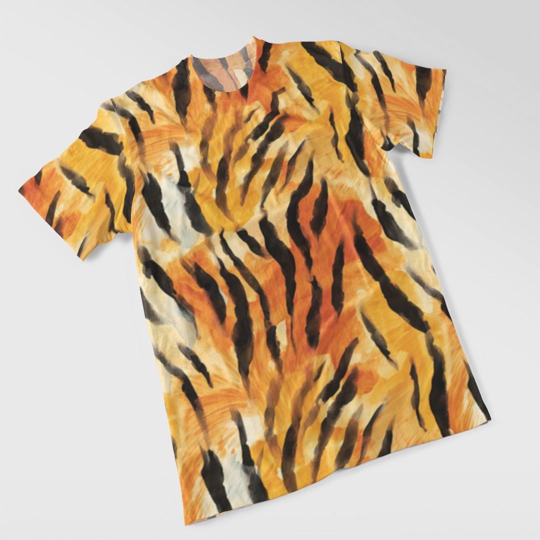 Tiger Print Women's All Over Printed T-Shirt