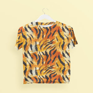 Tiger Print Women's All Over Printed T-Shirt