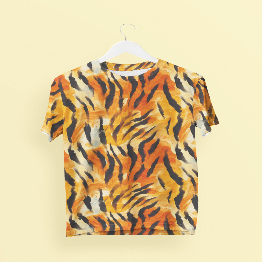 Tiger Print Women's All Over Printed T-Shirt
