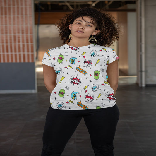 Urban Pop Art Women's All-Over Printed Tee