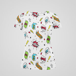 Urban Pop Art Women's All-Over Printed Tee