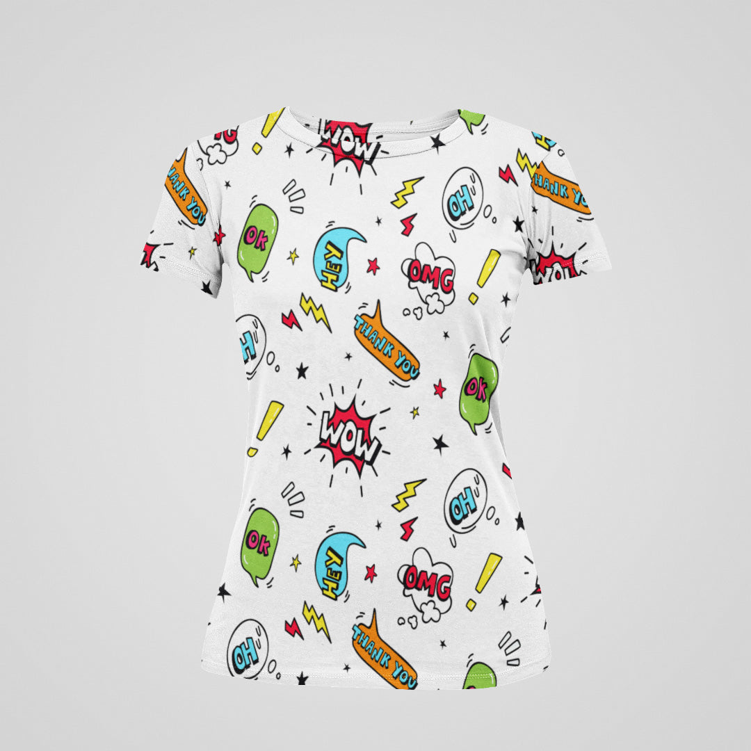 Urban Pop Art Women's All-Over Printed Tee