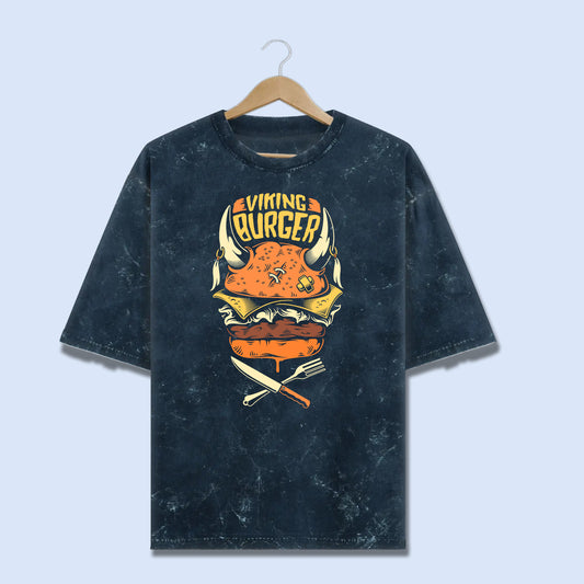 Viking Burger – Bold Bites, Bolder Style Acid Wash Tee