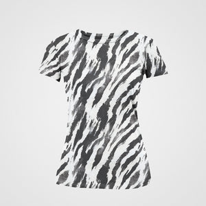 Zebra Print Women's All Over Print T-Shirt