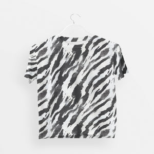 Zebra Print Women's All Over Print T-Shirt