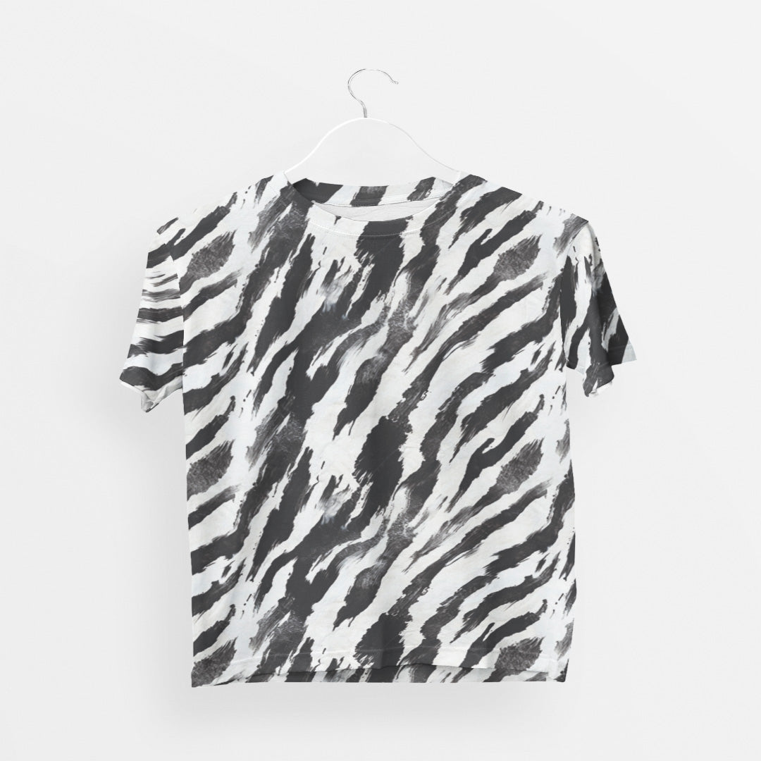 Zebra Print Women's All Over Print T-Shirt