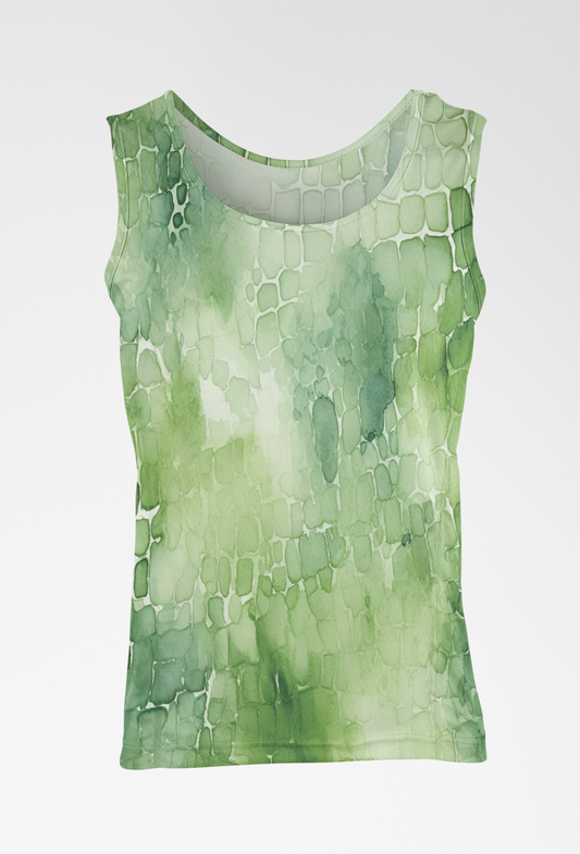 Trendy All-Over Crocodile Print Tank Top - TheSimplyStylish