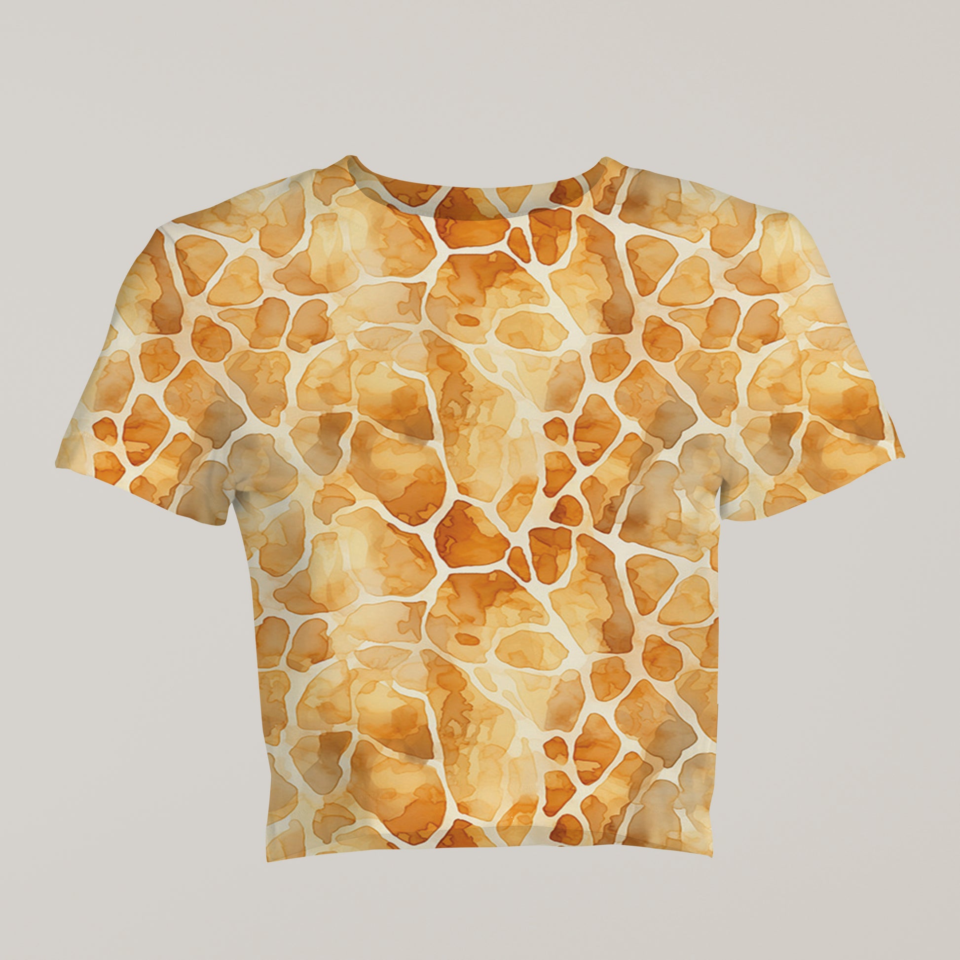 Eye-Catching Women's Printed Giraffe Print Crop Top - TheSimplyStylish