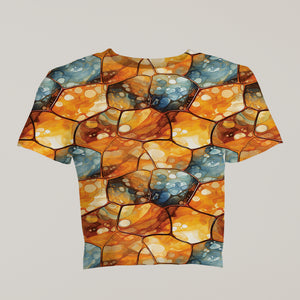 Eye-Catching Women's Printed Tortoise Print Crop Top - TheSimplyStylish