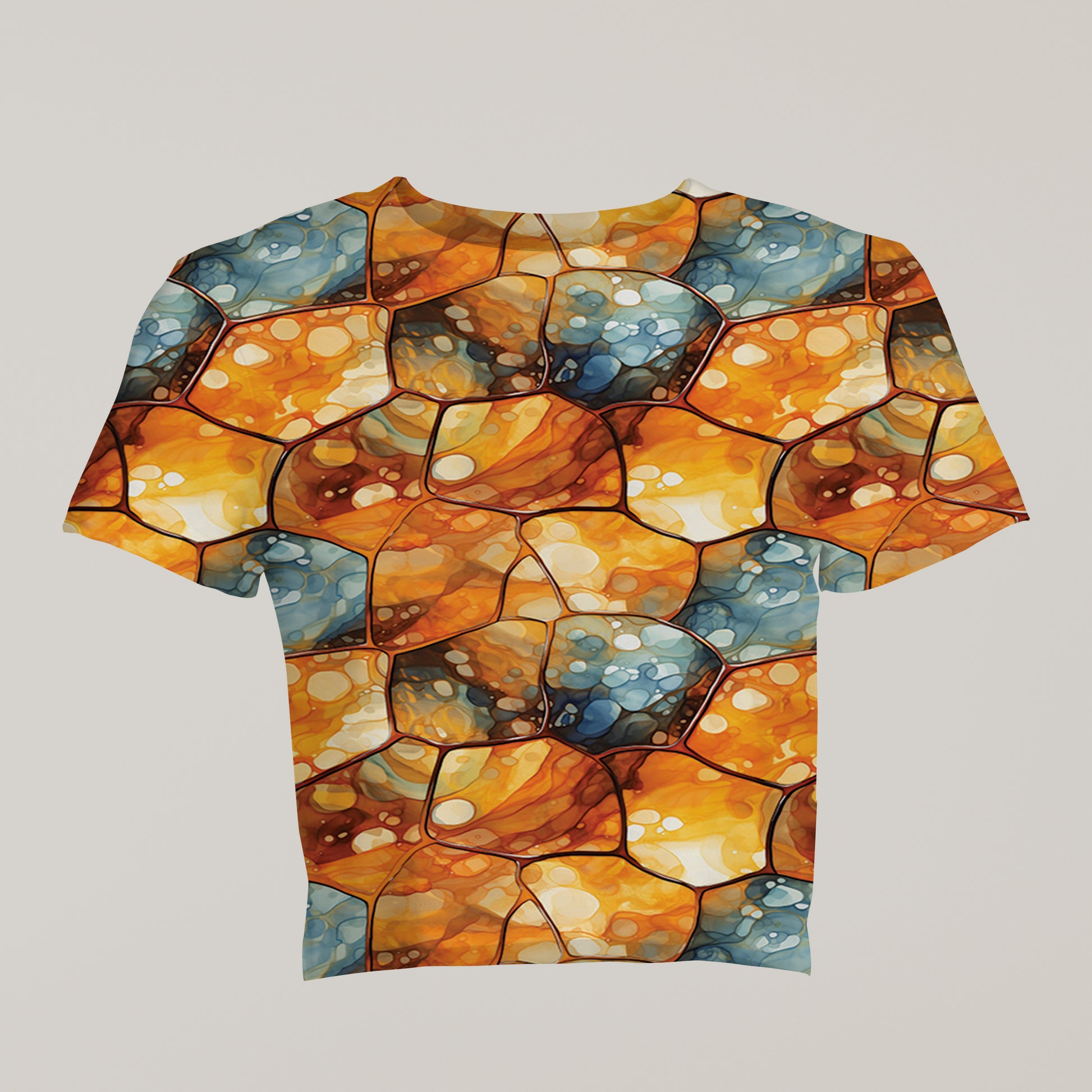 Eye-Catching Women's Printed Tortoise Print Crop Top - TheSimplyStylish