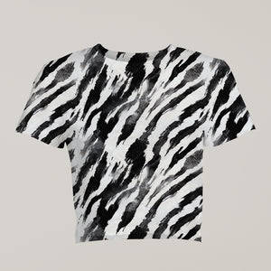 Eye-Catching Women's Printed Zebra Print Crop Top - TheSimplyStylish
