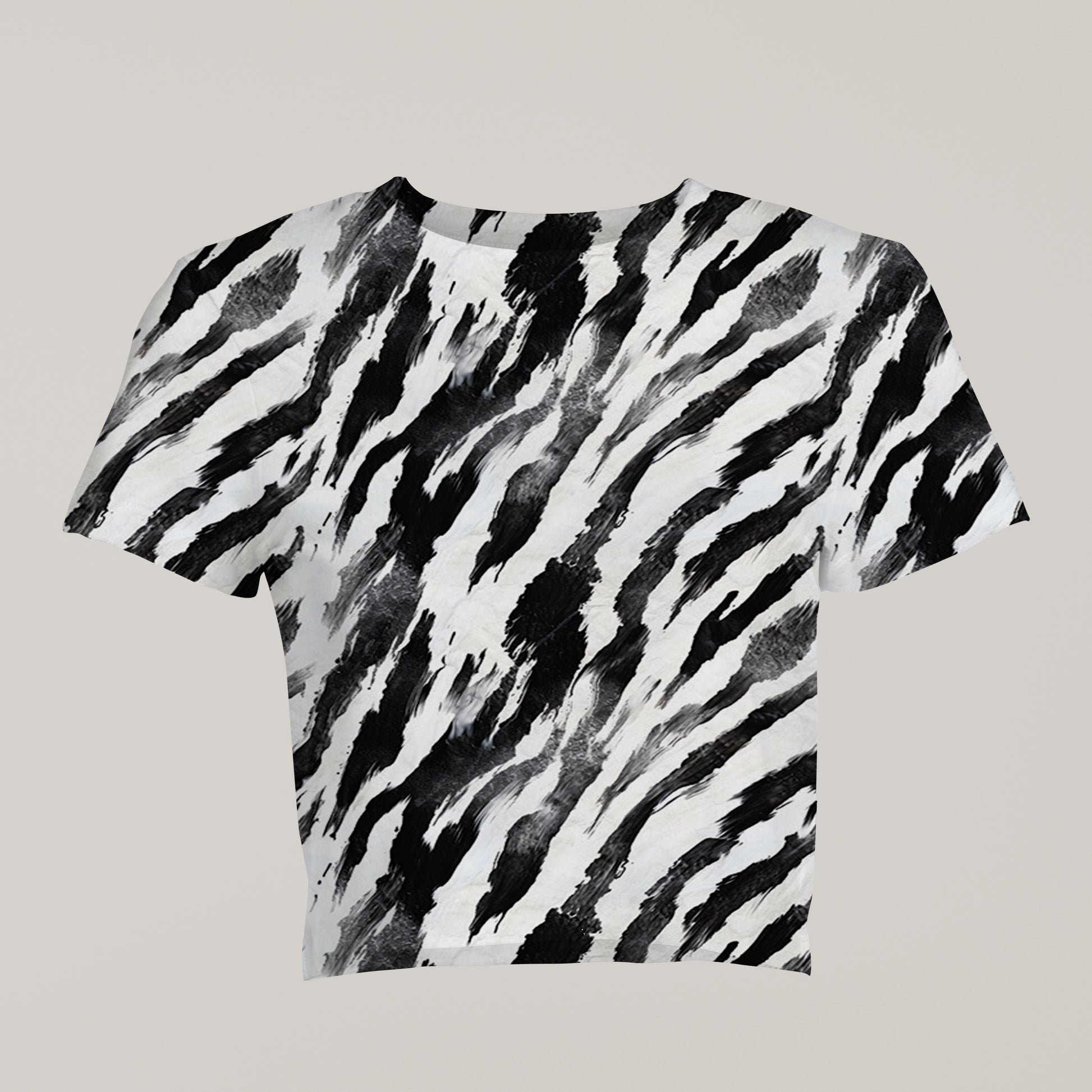 Eye-Catching Women's Printed Zebra Print Crop Top - TheSimplyStylish