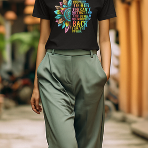 I Am The Storm | Women's Round Neck Half Sleeve Classic T-Shirt | Comfortable Fit - TheSimplyStylish