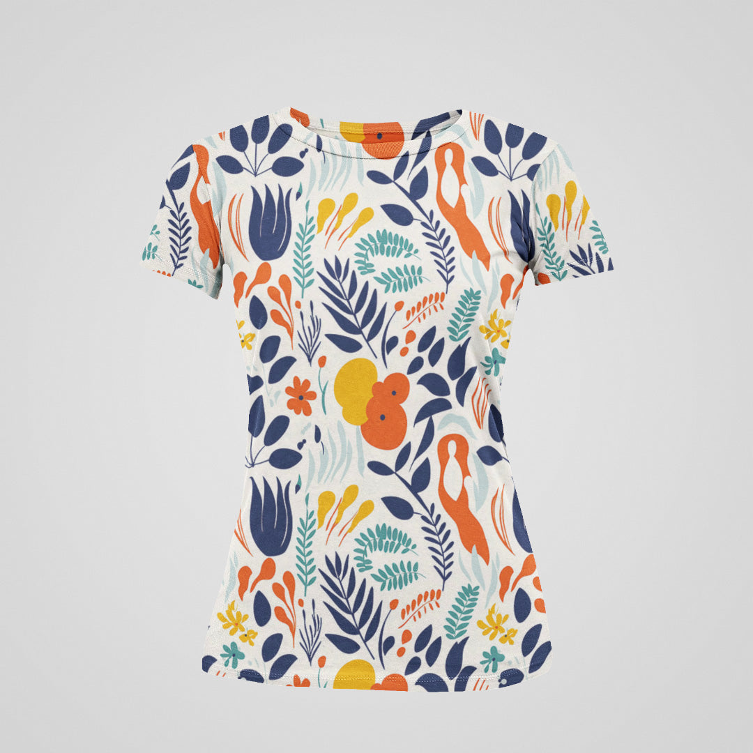 Chic Floral Art Women's Statement Printed T-Shirt