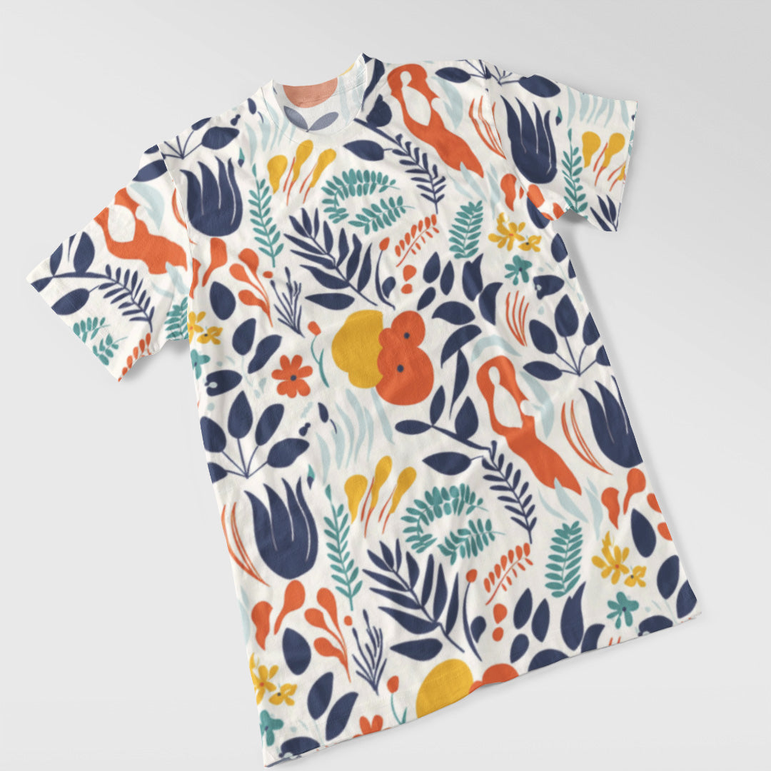 Chic Floral Art Women's Statement Printed T-Shirt