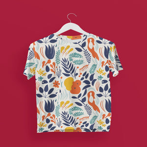 Chic Floral Art Women's Statement Printed T-Shirt
