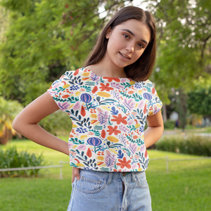 Eye-Catching Women's Printed Floral Print Crop Top - TheSimplyStylish