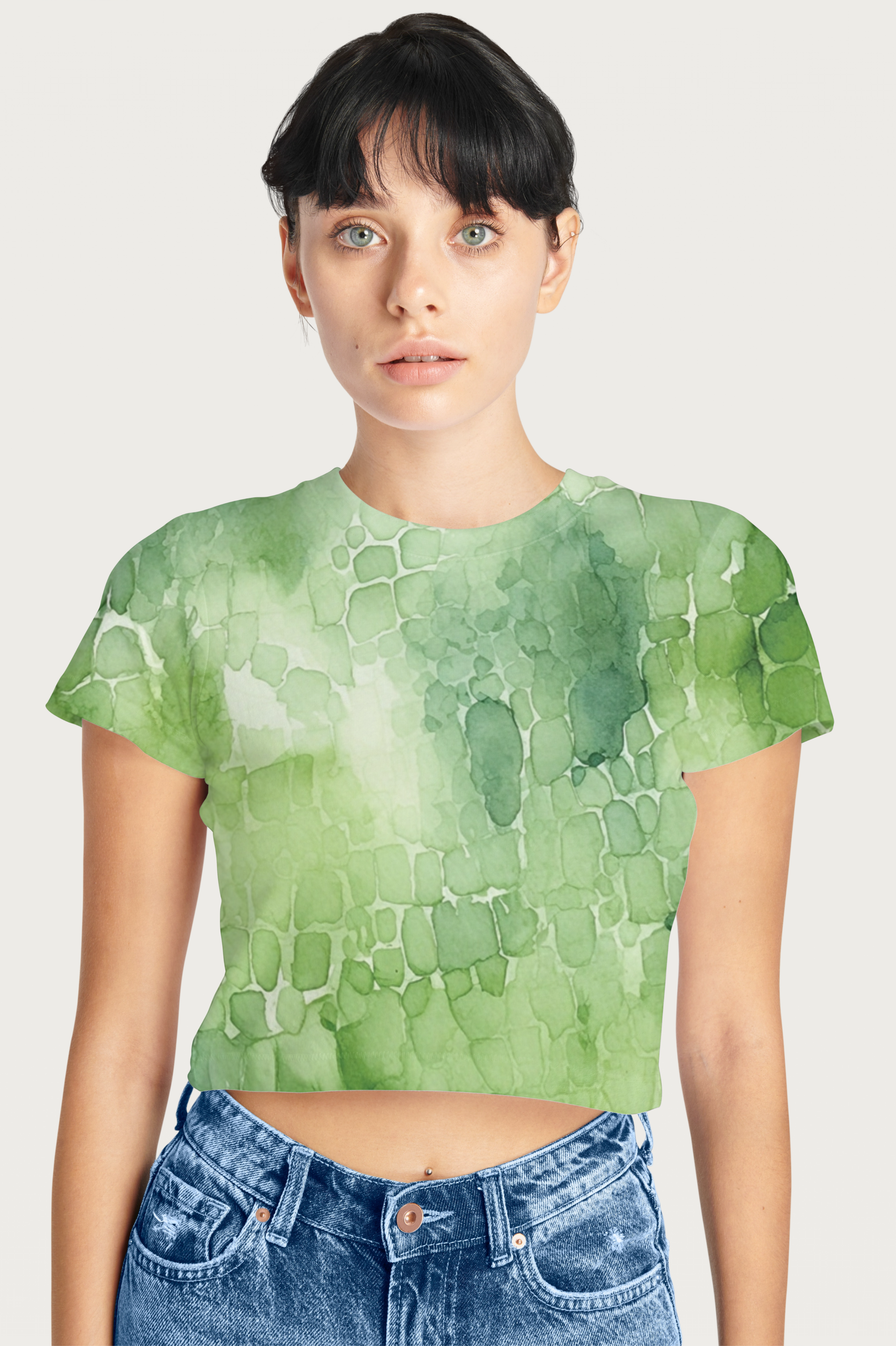 Eye-Catching Women's Printed Crocodile Print Crop Top - TheSimplyStylish