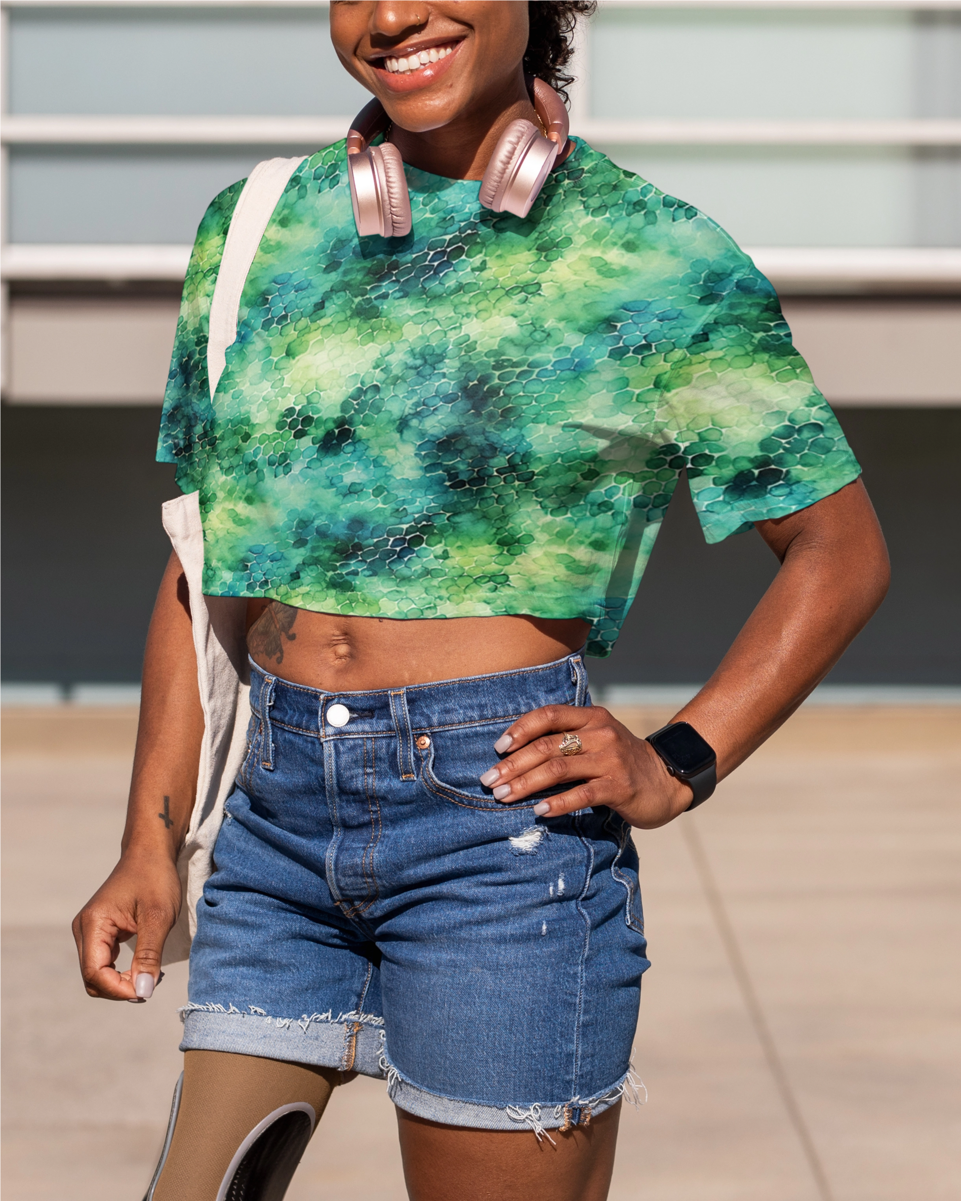 Eye-Catching Women's Printed Snake Print Crop Top - TheSimplyStylish