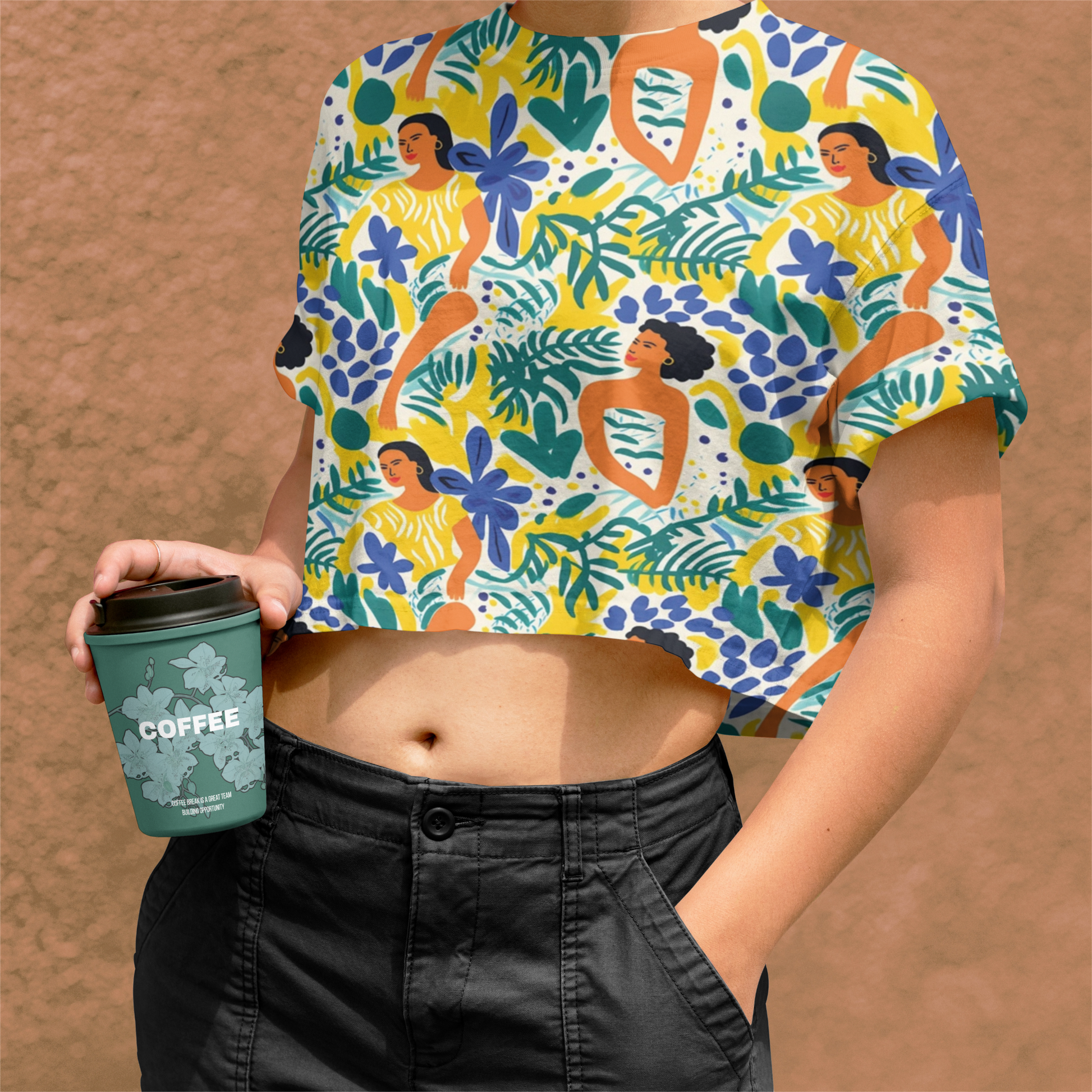 Eye-Catching Women's Printed Floral Print Crop Top - TheSimplyStylish