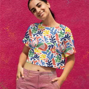 Eye-Catching Women's Printed Floral Print Crop Top - TheSimplyStylish