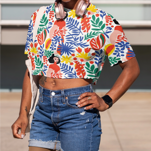 Eye-Catching Women's Printed Floral Print Crop Top - TheSimplyStylish