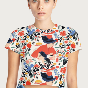 Eye-Catching Women's Printed Floral Print Crop Top - TheSimplyStylish