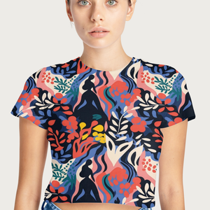 Eye-Catching Women's Printed Floral Print Crop Top - TheSimplyStylish